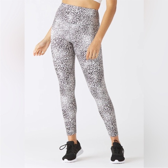 Glyder Gray Leopard Print Leggings Size S - Picture 1 of 6